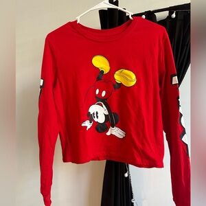 Red Mickey Mouse shirt/crop top ! ❤️